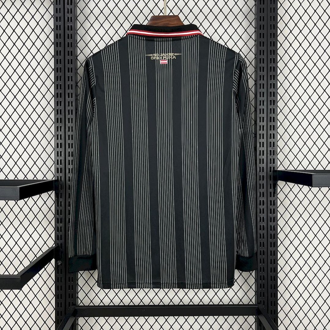 Austria 2024-2025 50Th Long Sleeves Maillot Domicile Manches Longues Retro miniature 8