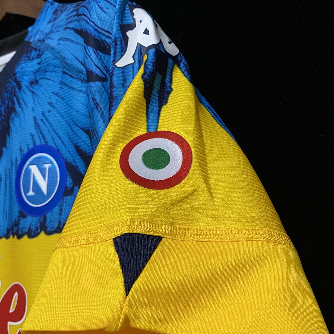 Kappa Marcelo Burlon Naples Joint Edition Yellow S 2Xl Maillot Domicile miniature 13