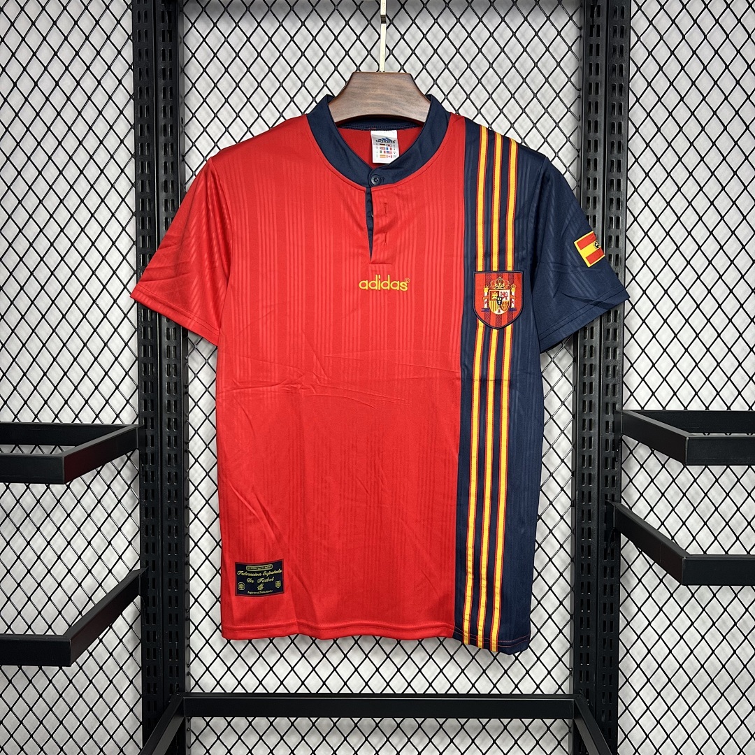Espagne Maillot Domicile Retro 1996 miniature 4