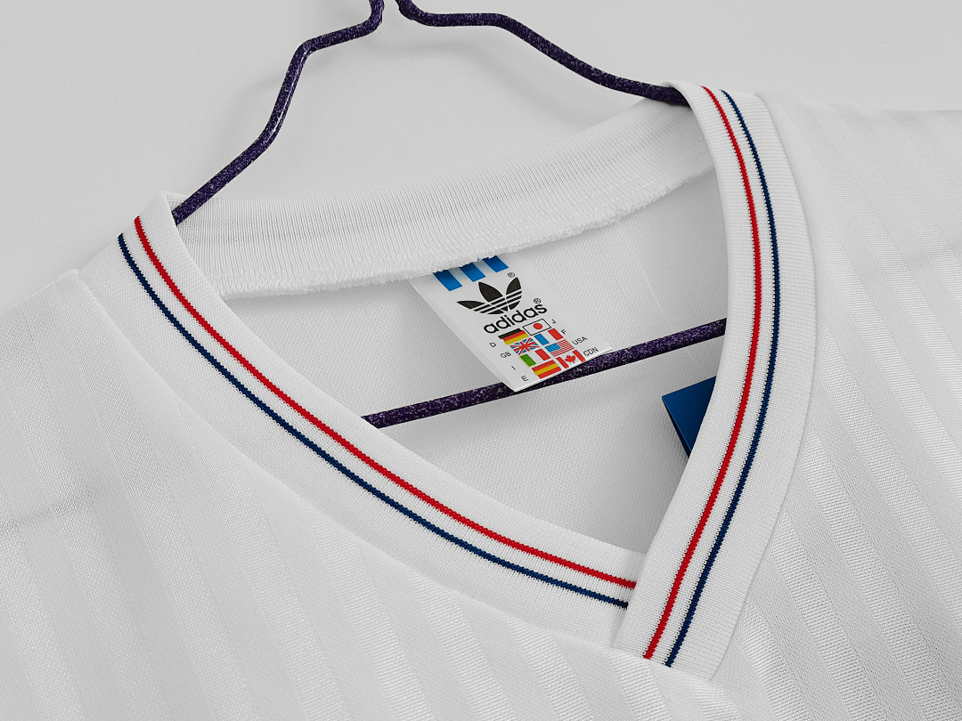 Olympique de Marseille Maillot Domicile Manches Longues Retro 1990 miniature 7