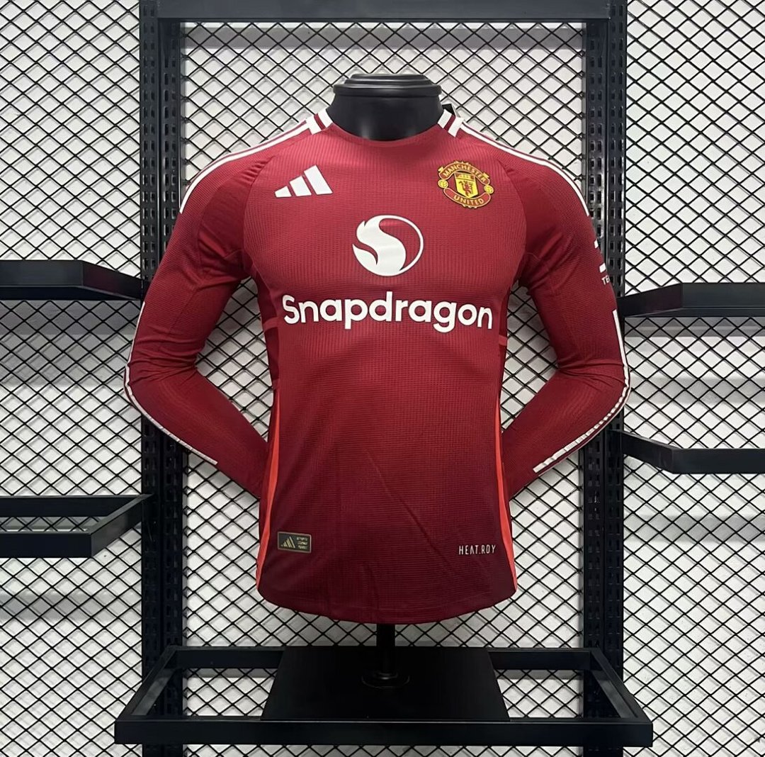 Manchester United Maillot Domicile Version Joueur Manches Longues