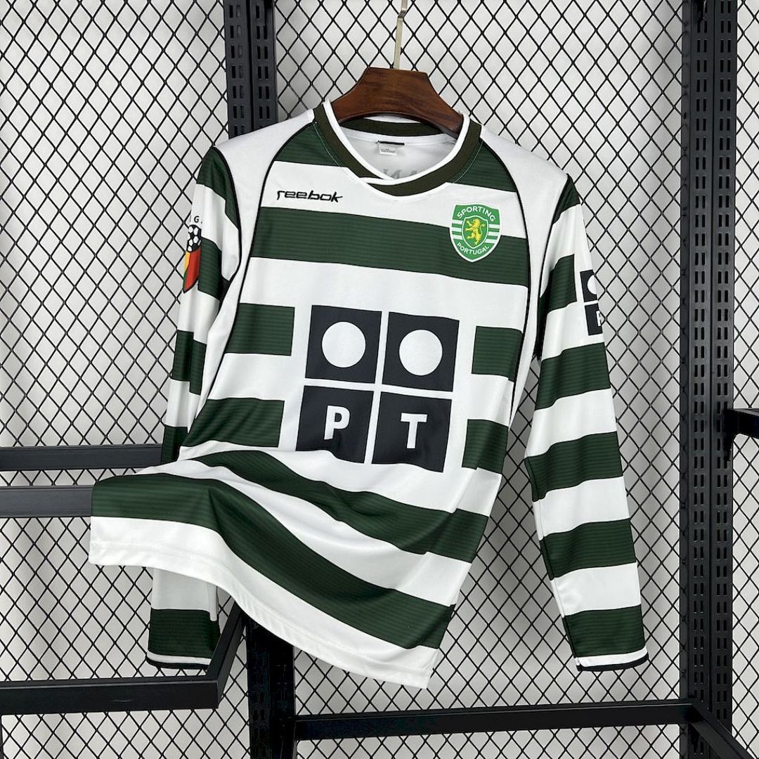 Sporting CP Maillot Domicile Manches Longues Retro