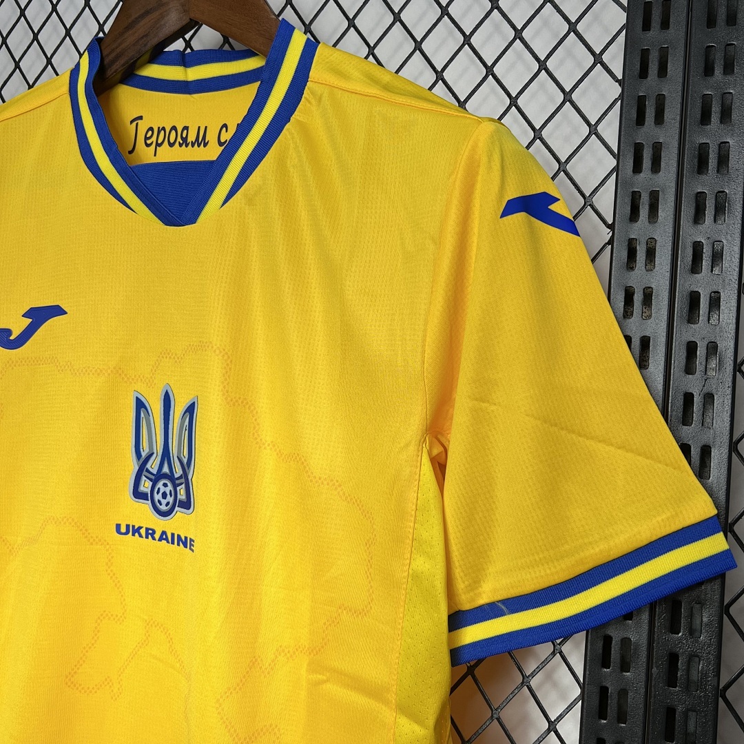 Ukraine 2024-2025 Euro Maillot Domicile miniature 3
