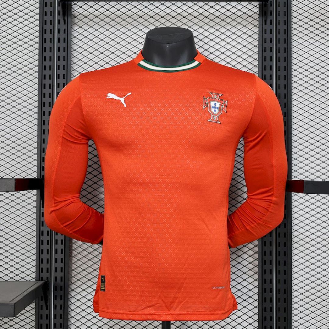 Portugal Maillot Domicile Version Joueur Manches Longues