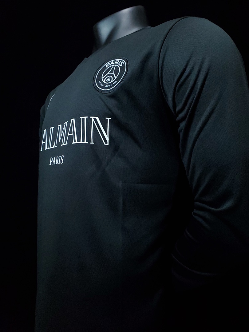 Balenciaga Joint Edition Long Sleeve Black S 2Xl Maillot Domicile Manches Longues 2020-2021 miniature 8