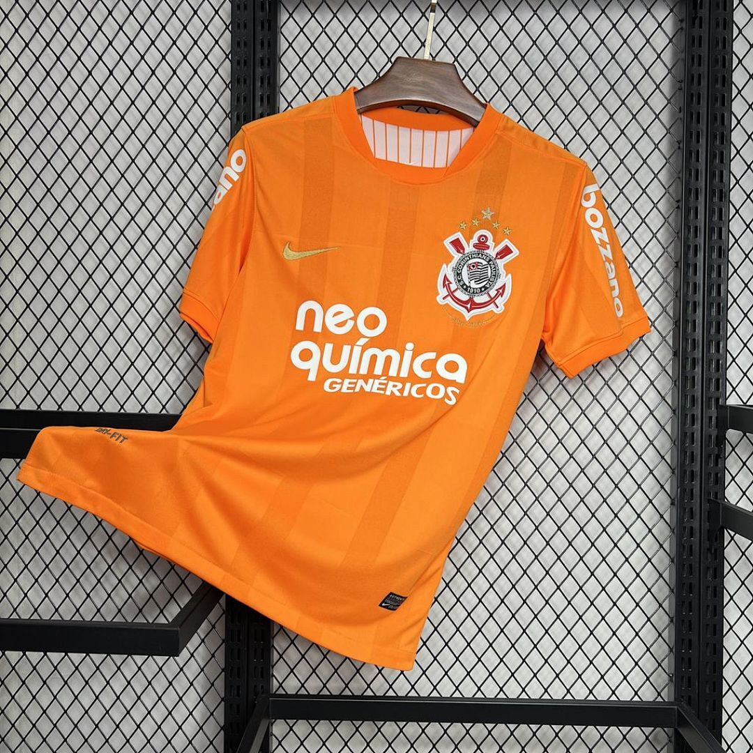 Corinthians Orange Color Maillot Domicile Retro 2010