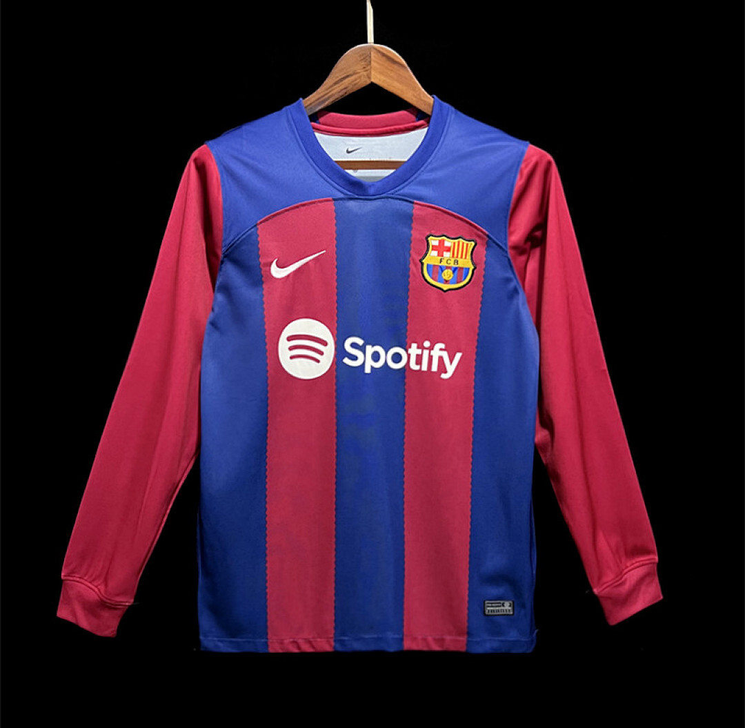 FC Barcelone Maillot Domicile Manches Longues
