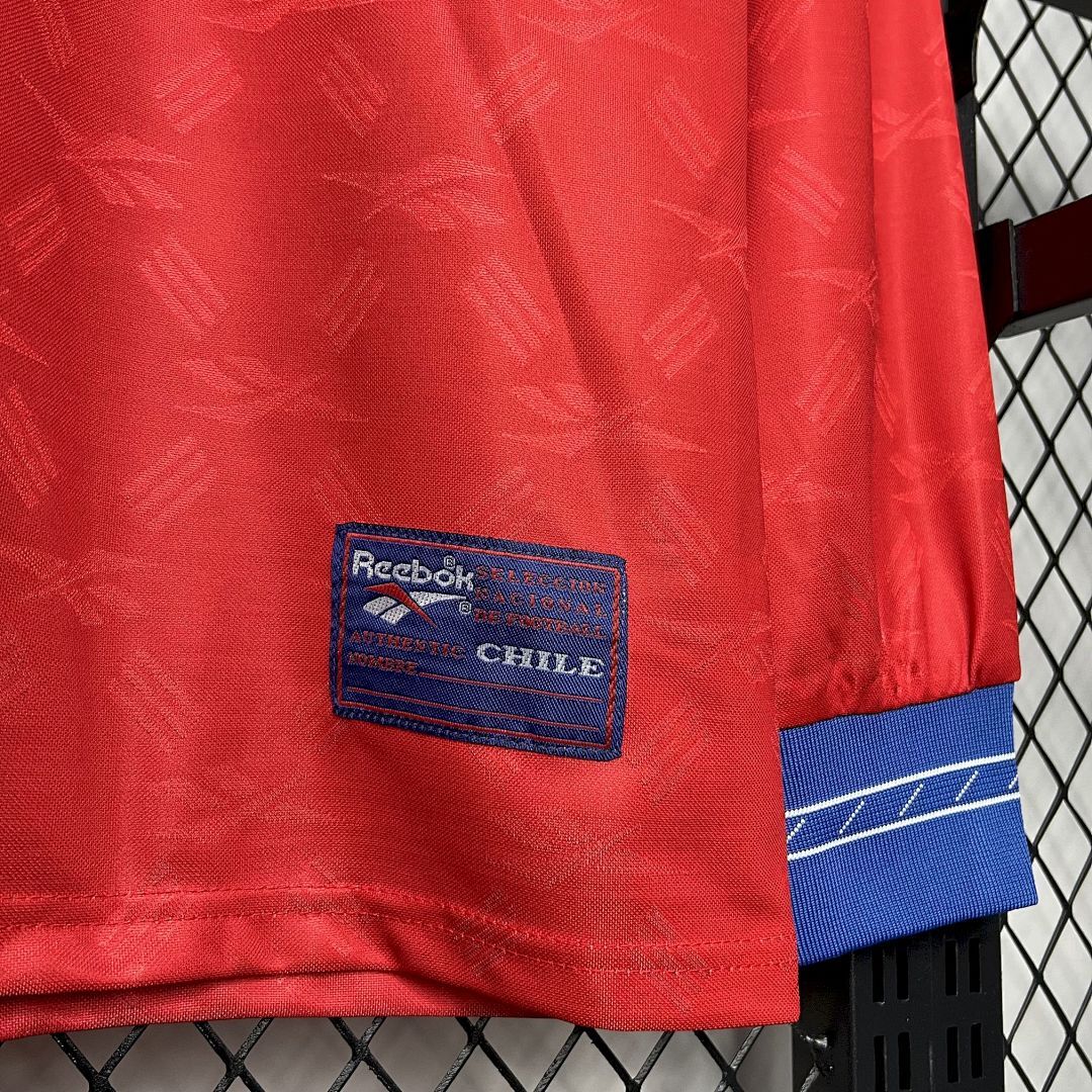 Chile Maillot Domicile Manches Longues Retro 1998 miniature 5