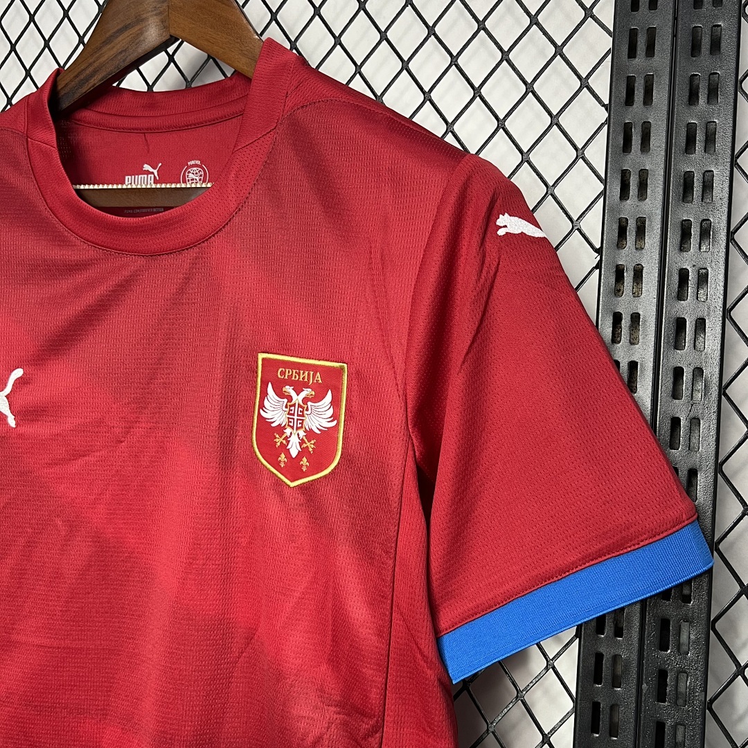 Serbia 2024-2025 Euro Maillot Domicile miniature 3