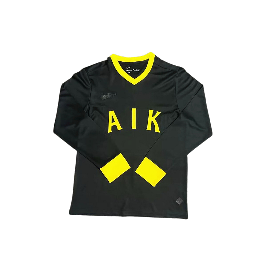 Aik Stockholm 202425 Black Special Edition Long Sleeves Maillot Domicile Manches Longues Edition Speciale