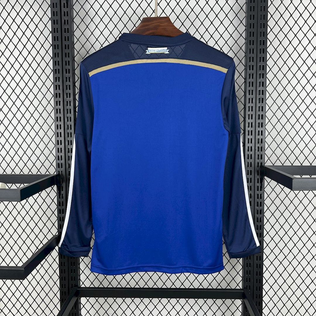 Argentine Maillot Exterieur Manches Longues Retro 2014 miniature 7