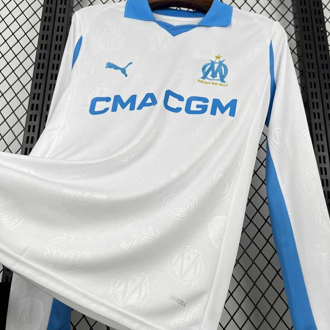 Olympique de Marseille Maillot Domicile Manches Longues 2025-2026 miniature 3