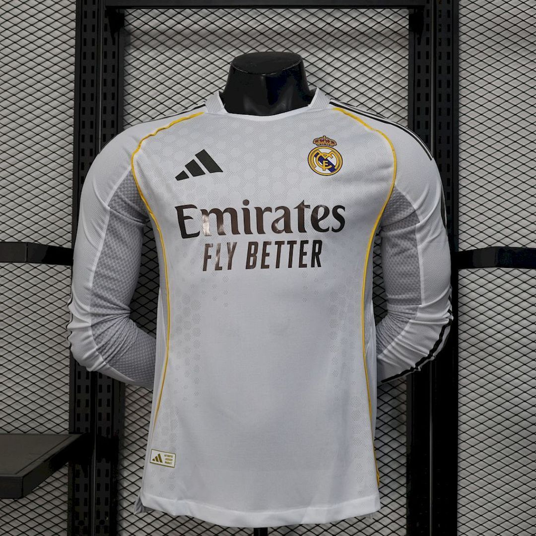 Real Madrid Maillot Domicile Version Joueur Manches Longues