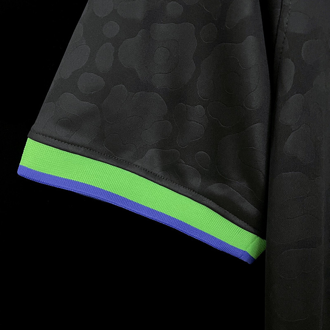 2223 Brazilian Black Leopard National Team Size S 4Xl Maillot Domicile miniature 6