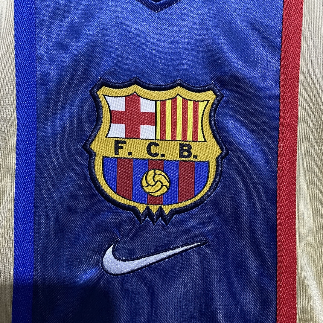 FC Barcelone Maillot Exterieur Retro 2002 miniature 6