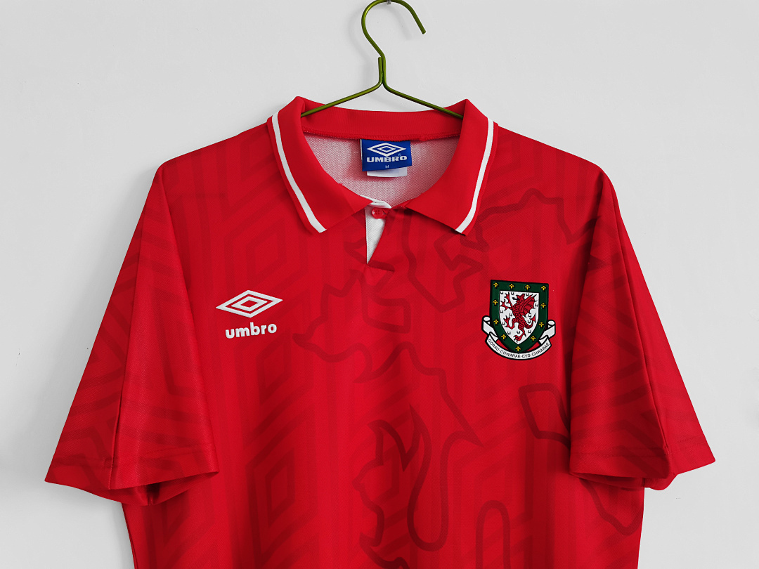 Wales Maillot Domicile Retro 1990-1992 miniature 4