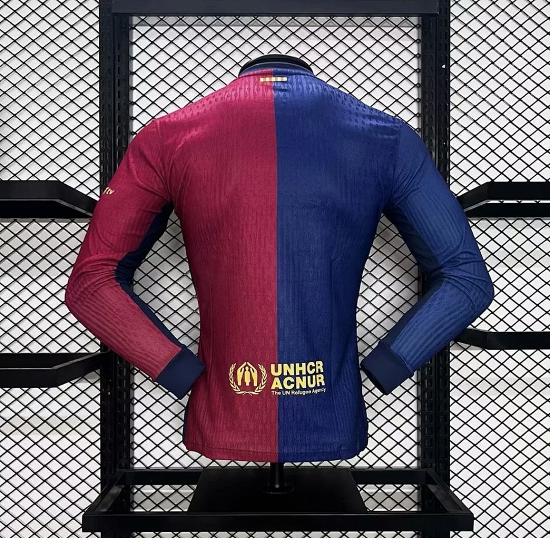 FC Barcelone Maillot Domicile Version Joueur Manches Longues miniature 3