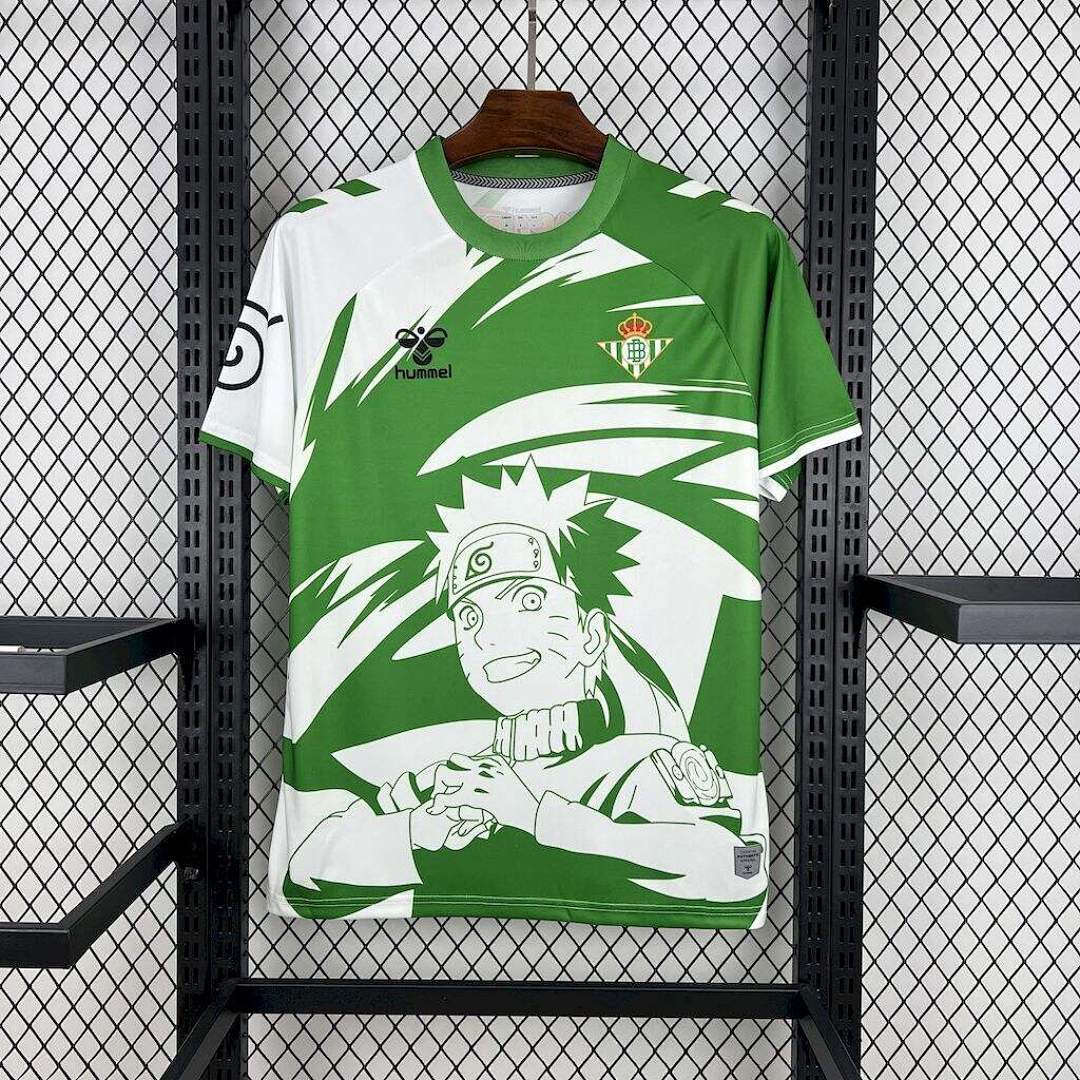 Real Betis 202526 Hummel X Limited Edition Naruto Maillot Domicile