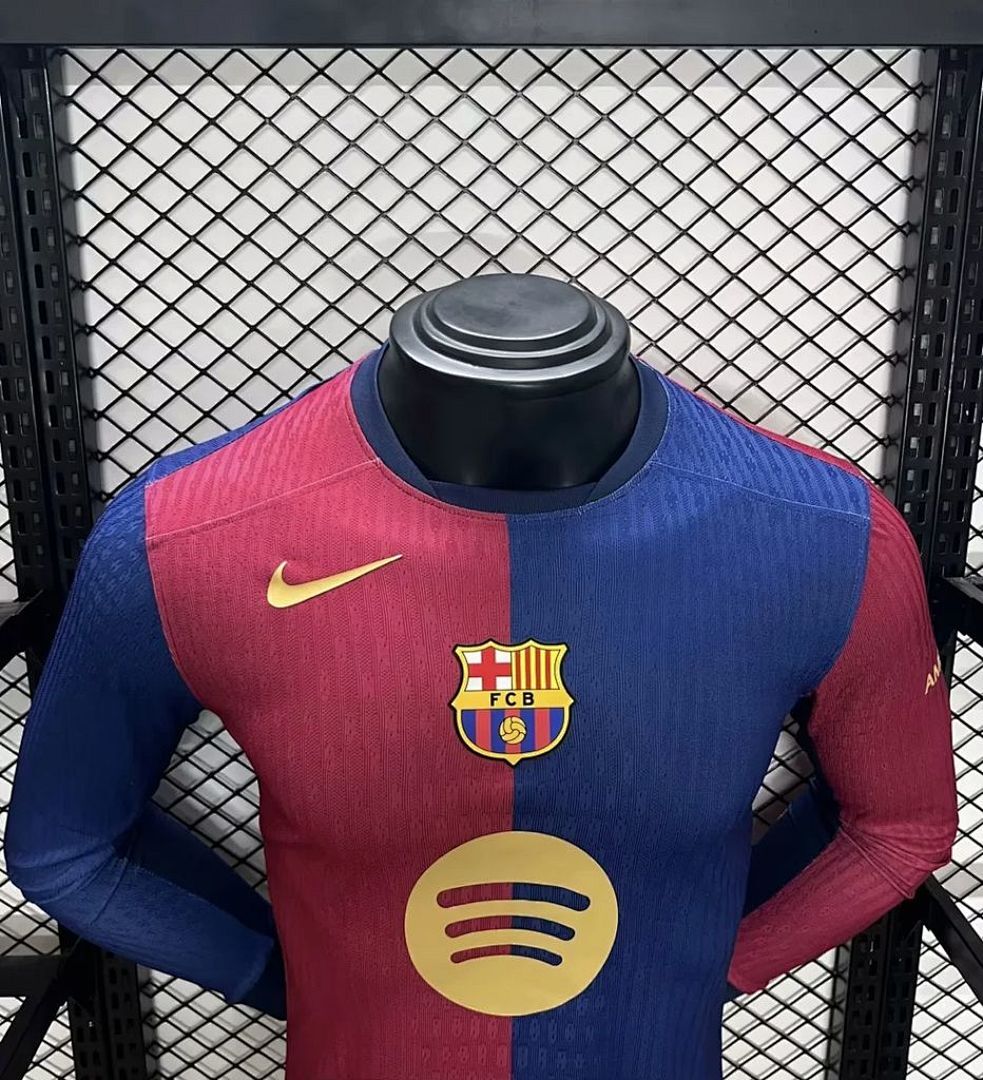 FC Barcelone Maillot Domicile Version Joueur Manches Longues miniature 2