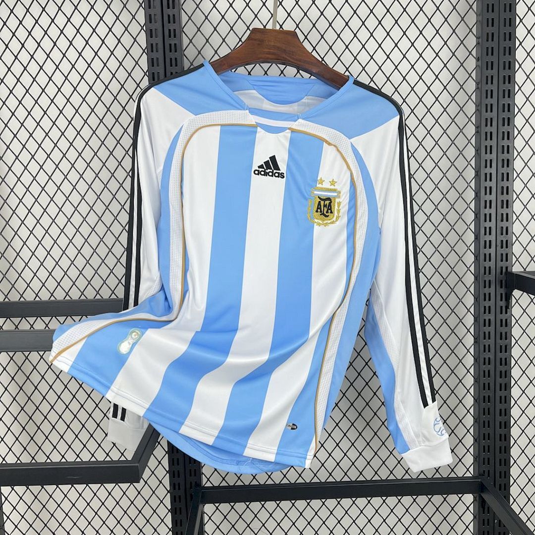 Argentine Maillot Domicile Manches Longues Retro