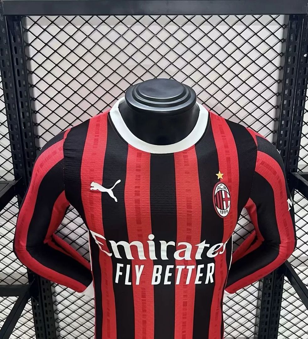 AC Milan Maillot Domicile Version Joueur Manches Longues miniature 2