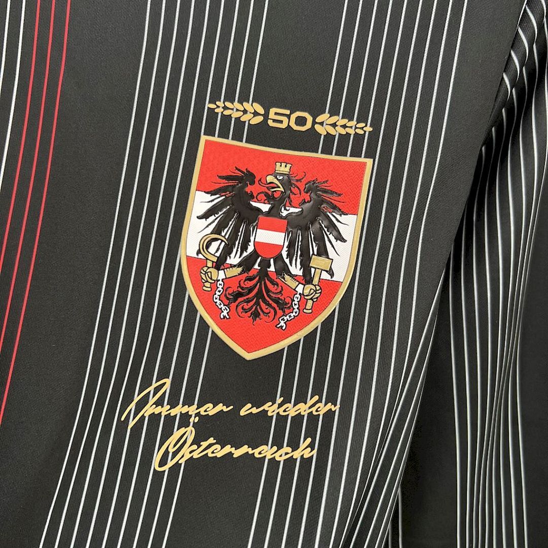 Austria 2024-2025 50Th Long Sleeves Maillot Domicile Manches Longues Retro miniature 3
