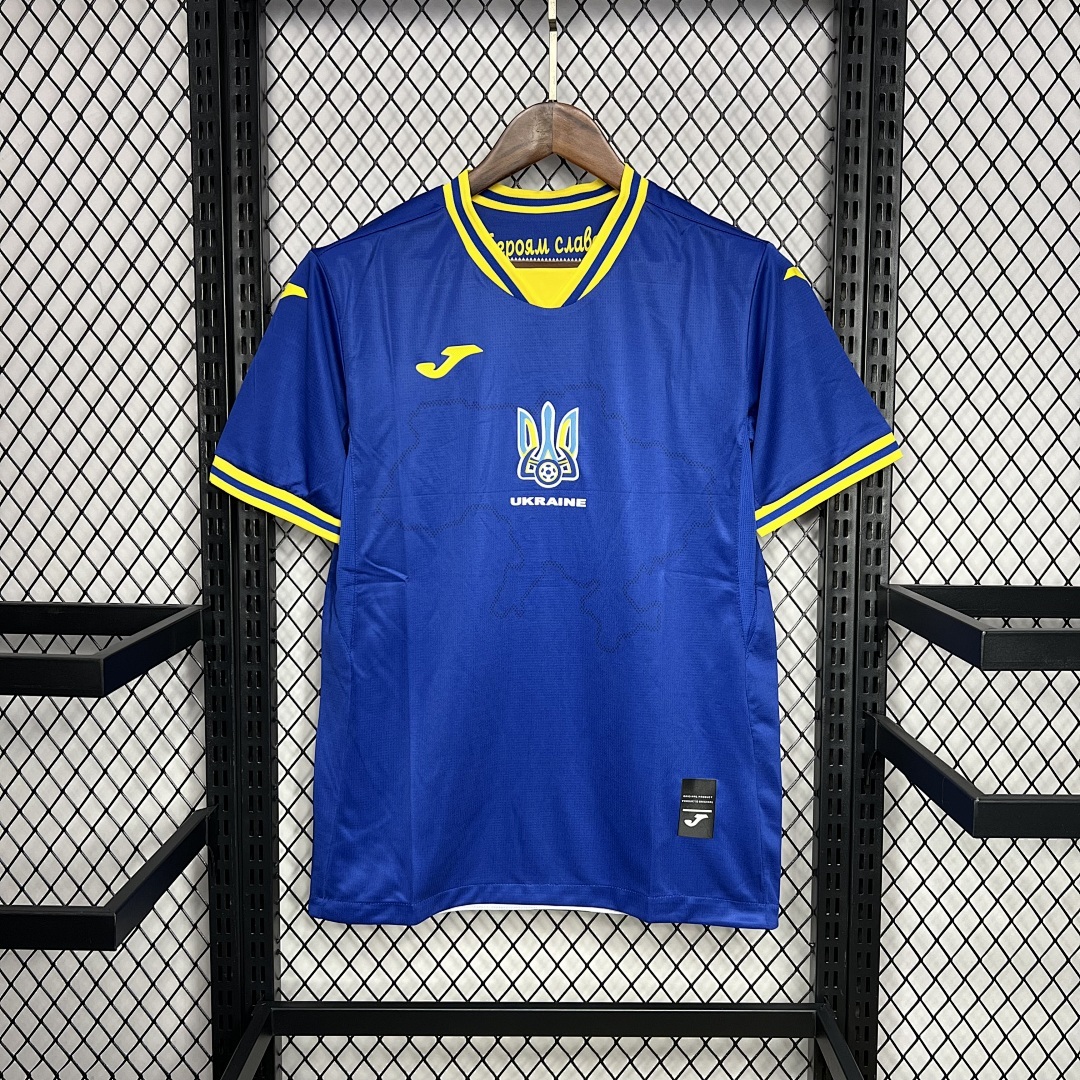 Ukraine 2024-2025 Euro Maillot Exterieur miniature 2
