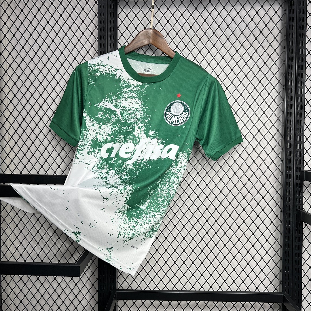 Palmeiras 202425 Special Edition White And Green Maillot Domicile Edition Speciale