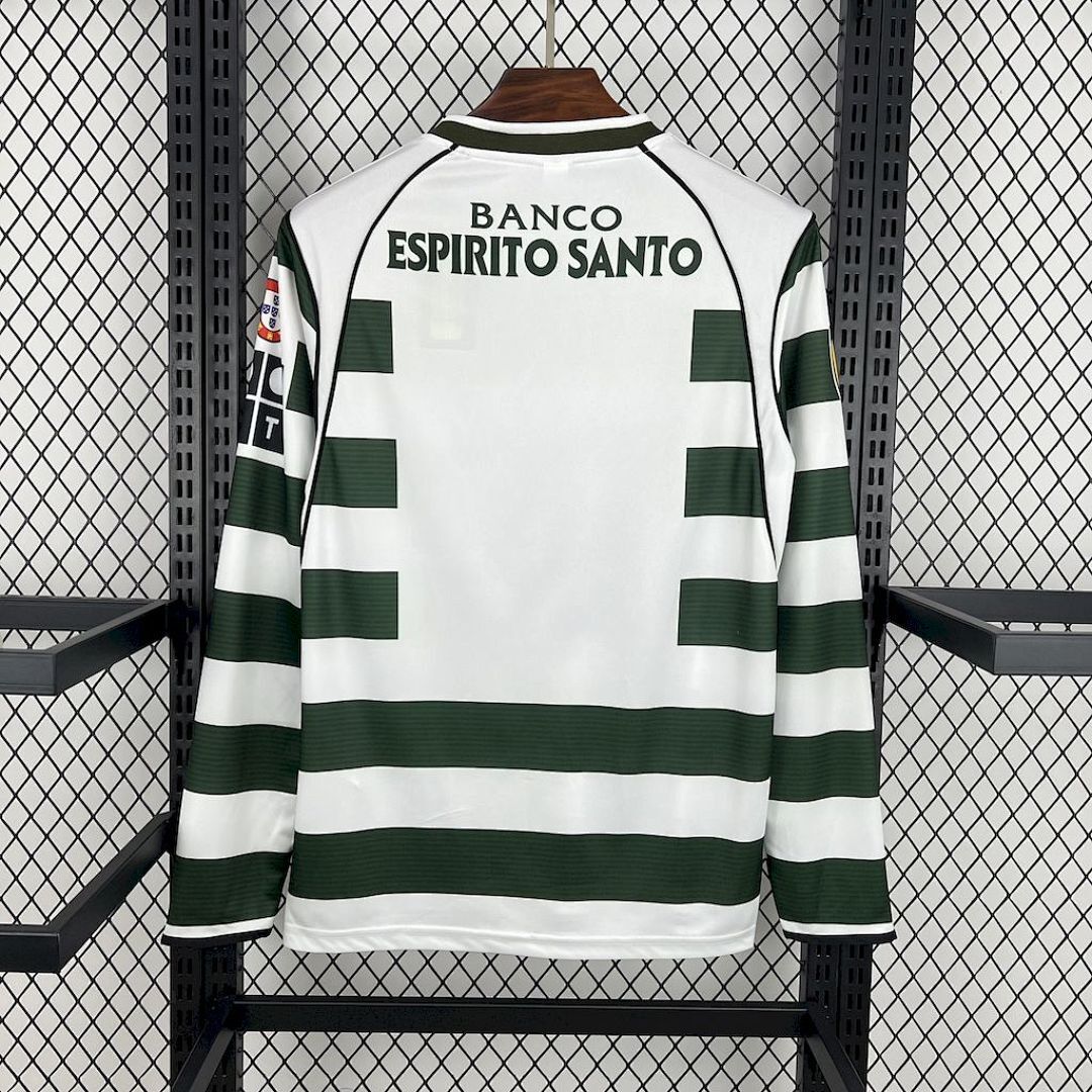 Sporting CP Maillot Domicile Manches Longues Retro miniature 7