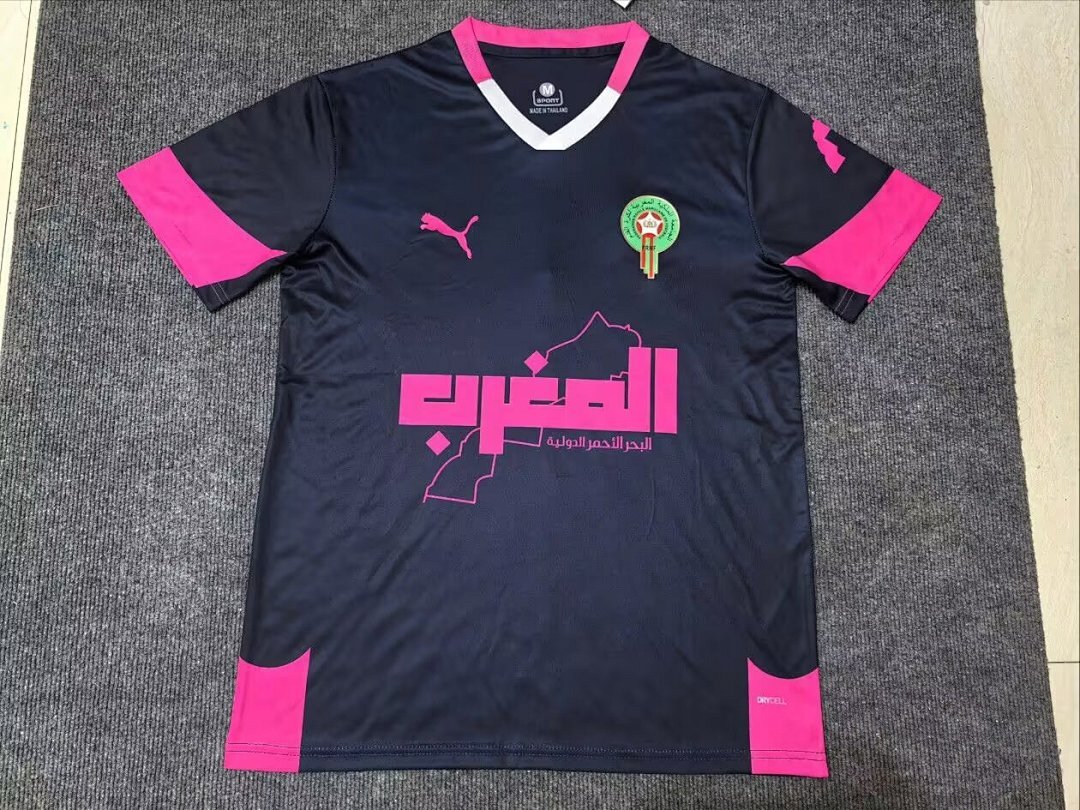 2526 Moroccan Black Pink Special Edition S Xxl Maillot Domicile Edition Speciale miniature 4