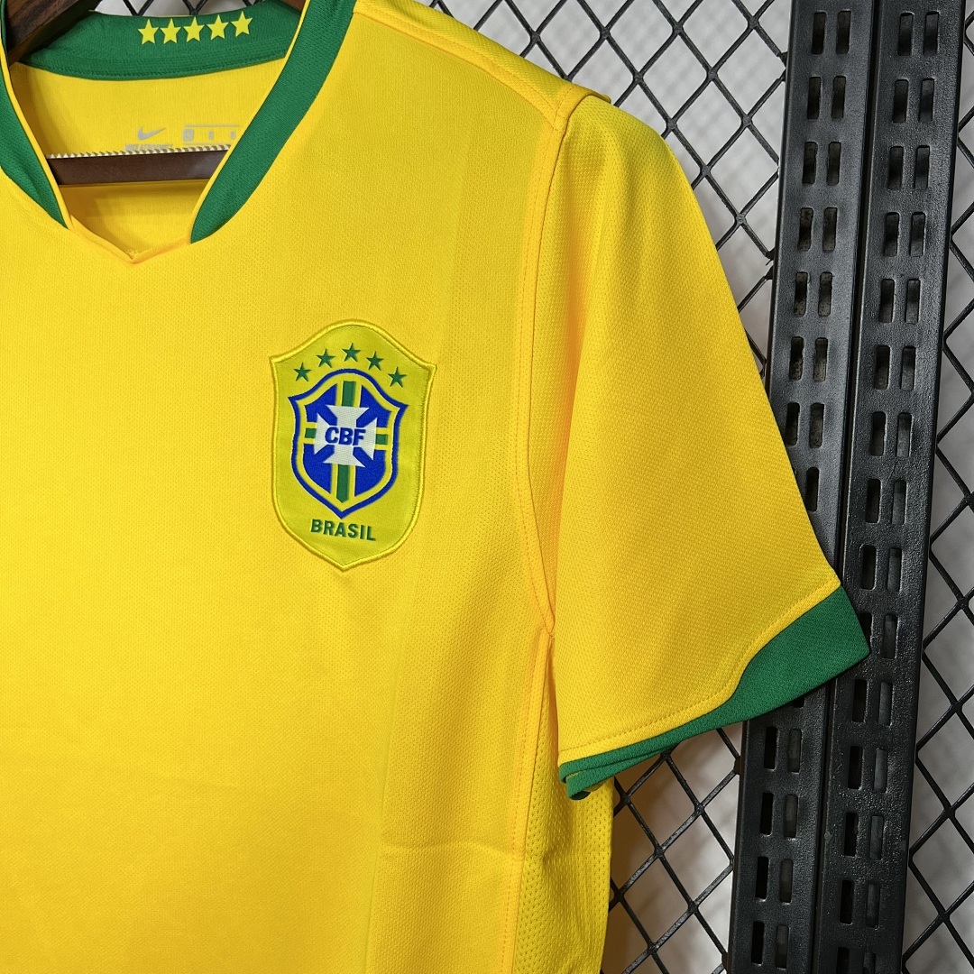 Bresil Maillot Domicile Retro 2006 miniature 3