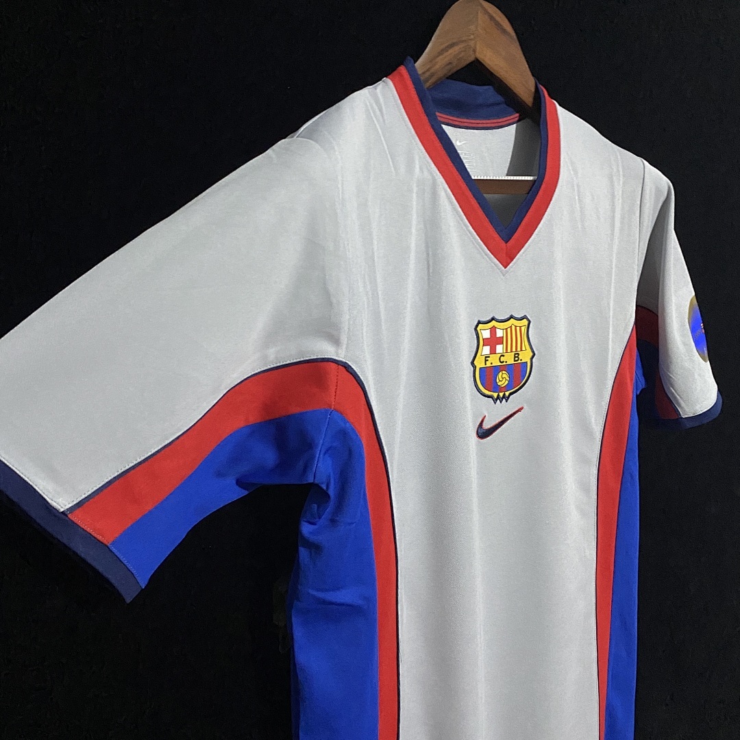 FC Barcelone Maillot Exterieur Retro 2000 miniature 6
