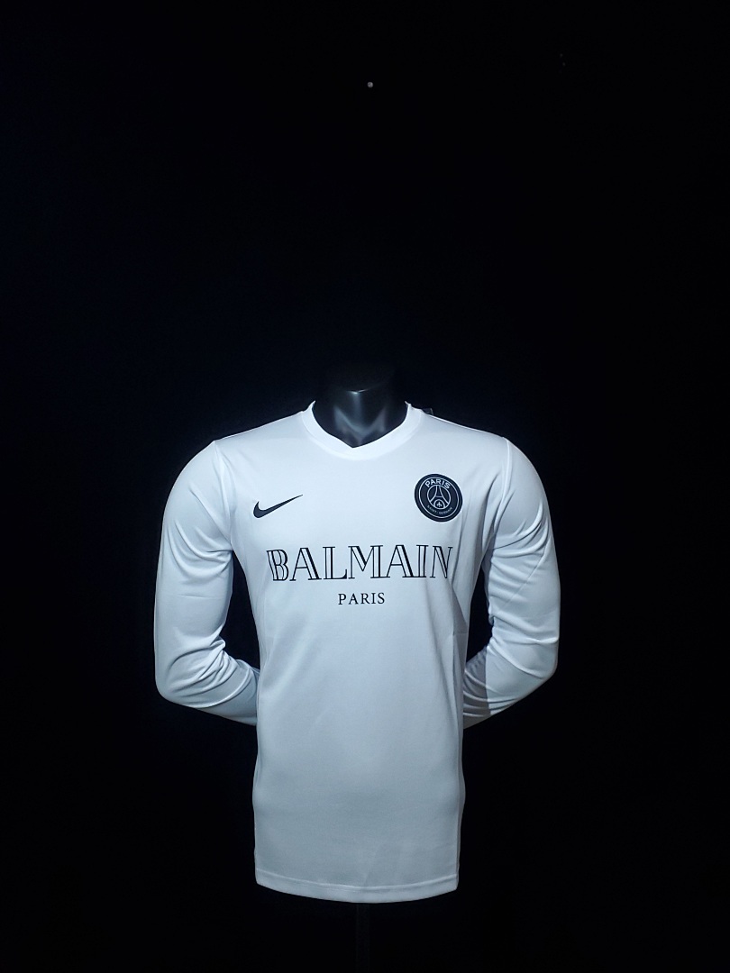 Balenciaga Joint Edition Long Sleeve White S 2Xl Maillot Domicile Manches Longues 2020-2021