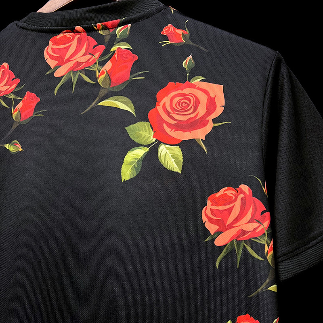 2324 Japanese Rose Black S Xxl Maillot Domicile miniature 2