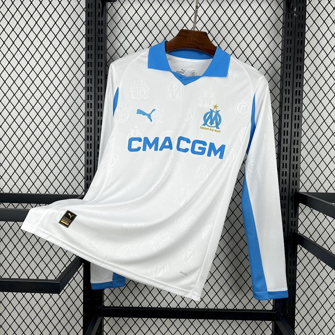 Olympique de Marseille Maillot Domicile Manches Longues 2025-2026