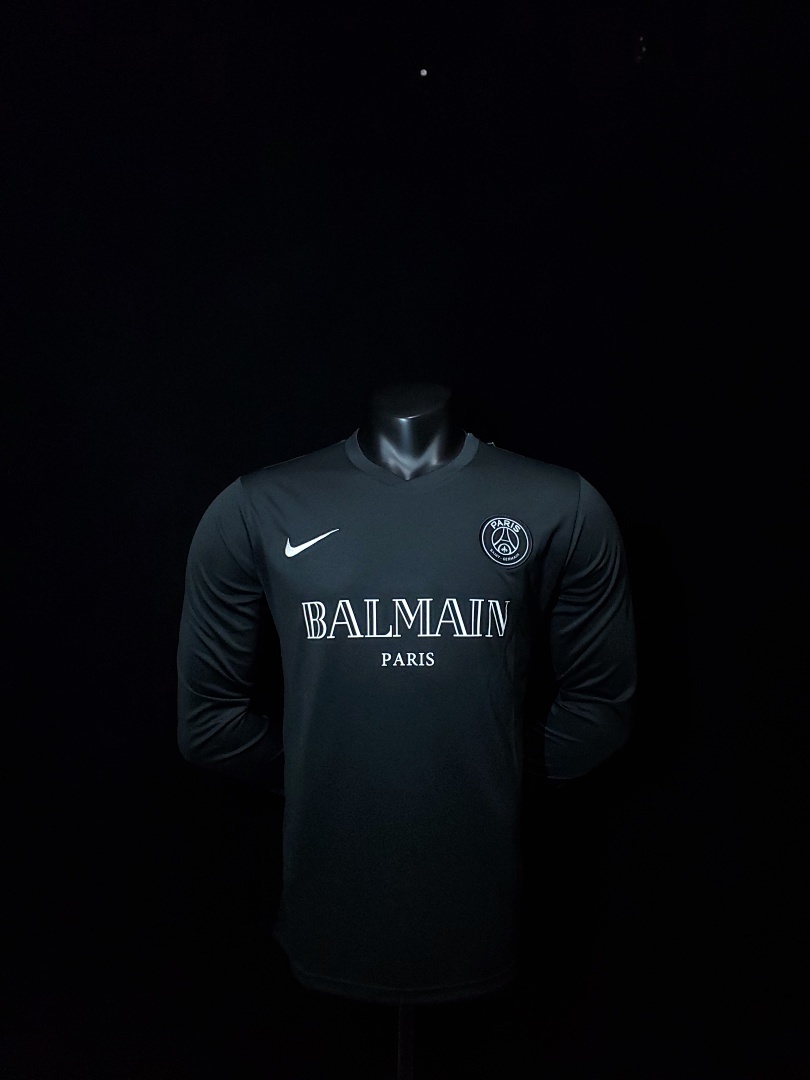 Balenciaga Joint Edition Long Sleeve Black S 2Xl Maillot Domicile Manches Longues 2020-2021