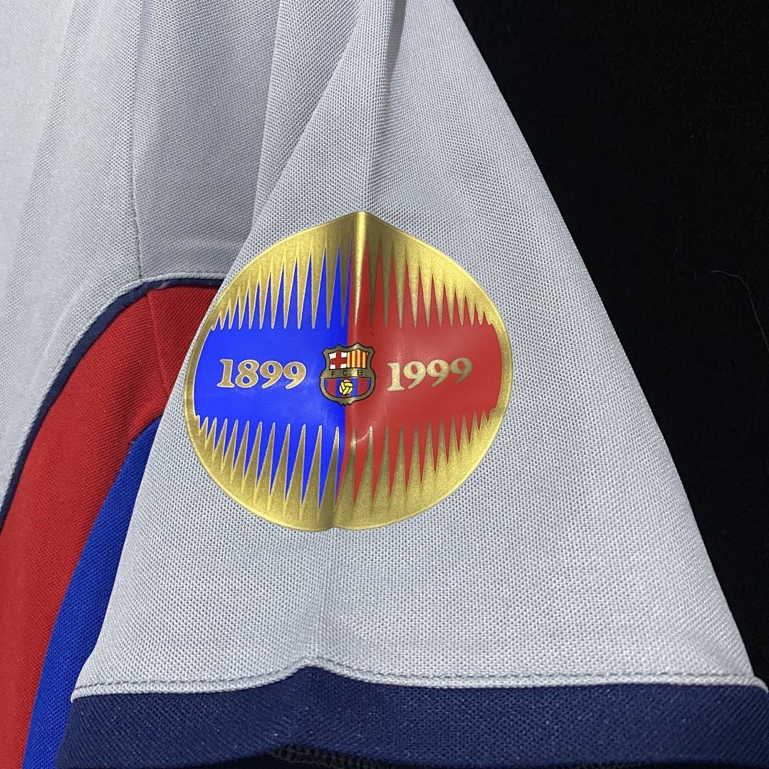 FC Barcelone Maillot Exterieur Retro 2000 miniature 5
