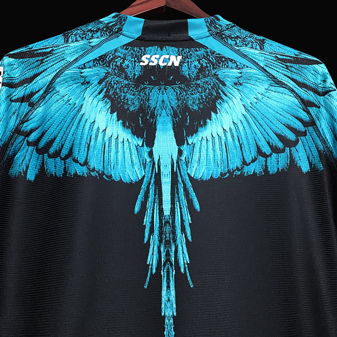 Kappa Marcelo Burlon Naples Joint Edition Black S 2Xl Maillot Domicile miniature 6